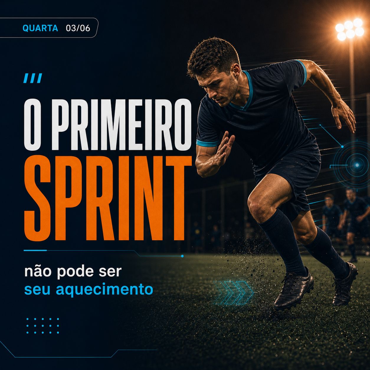 Jogador de futebol amador com foco em tornozelo e apoio