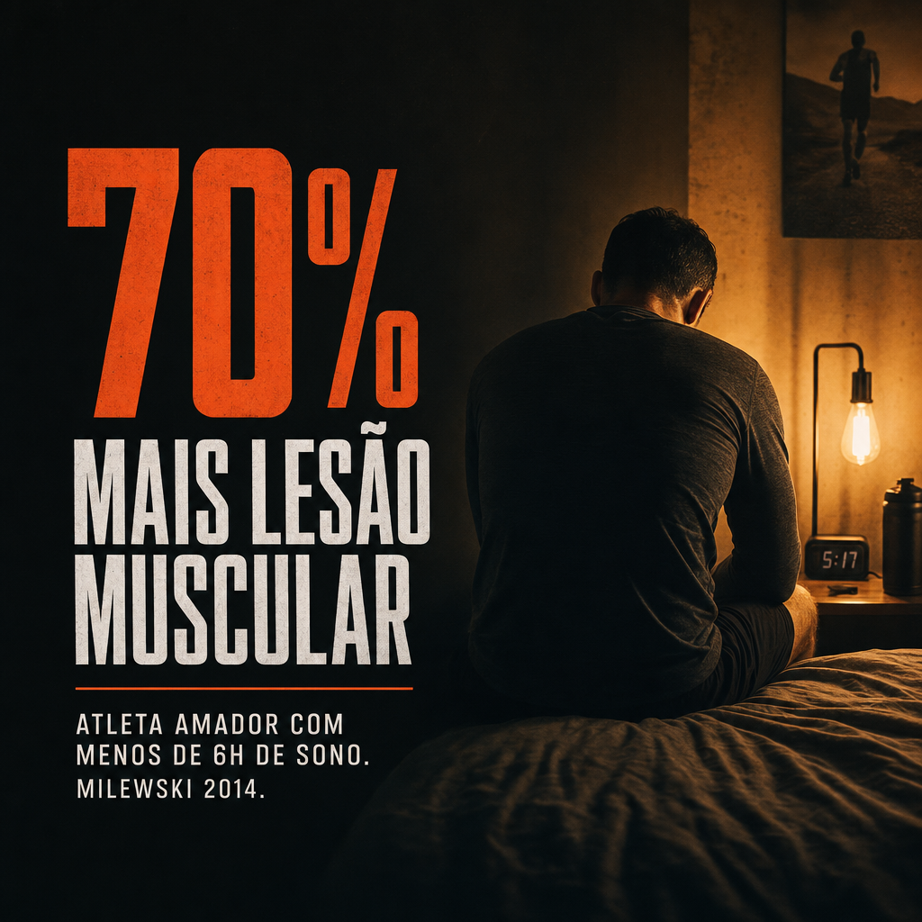 70% mais lesão muscular em atleta amador com menos de 6h de sono (Milewski 2014)