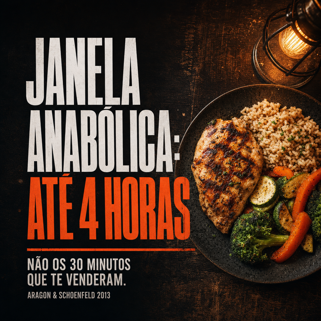 Janela anabólica é de até 4 horas, não 30 minutos (Aragon & Schoenfeld 2013)