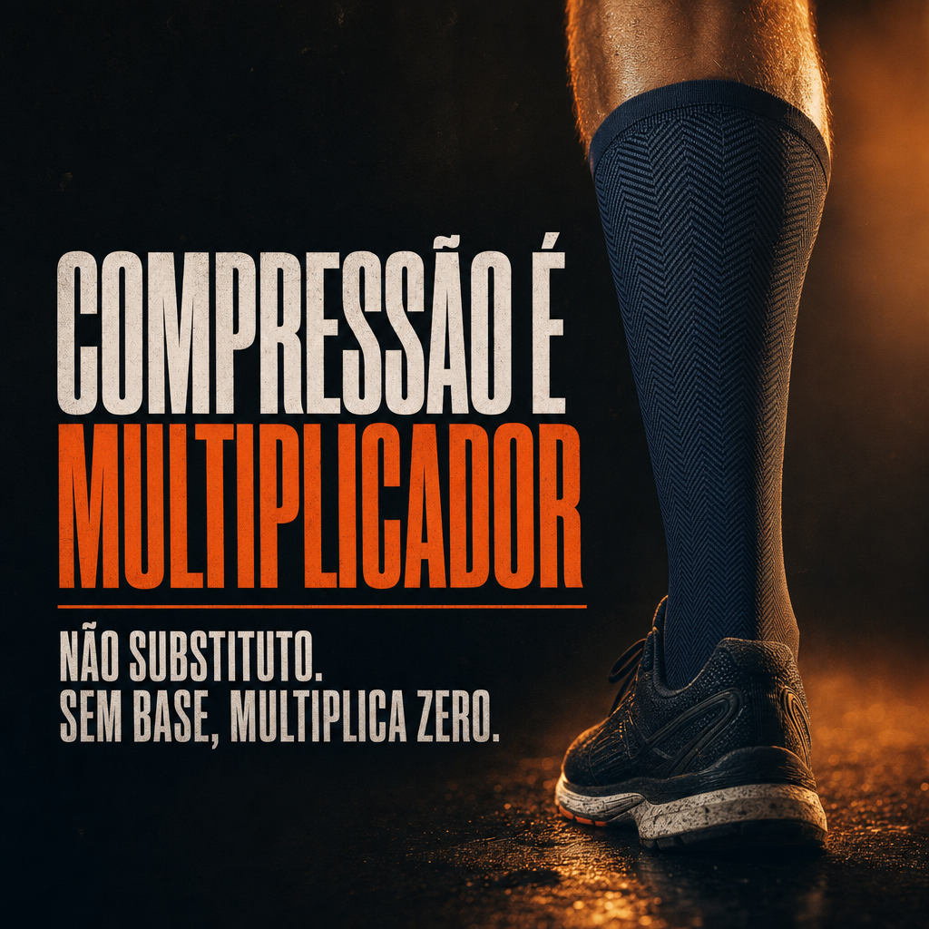 Compressão é multiplicador, não substituto da fundação