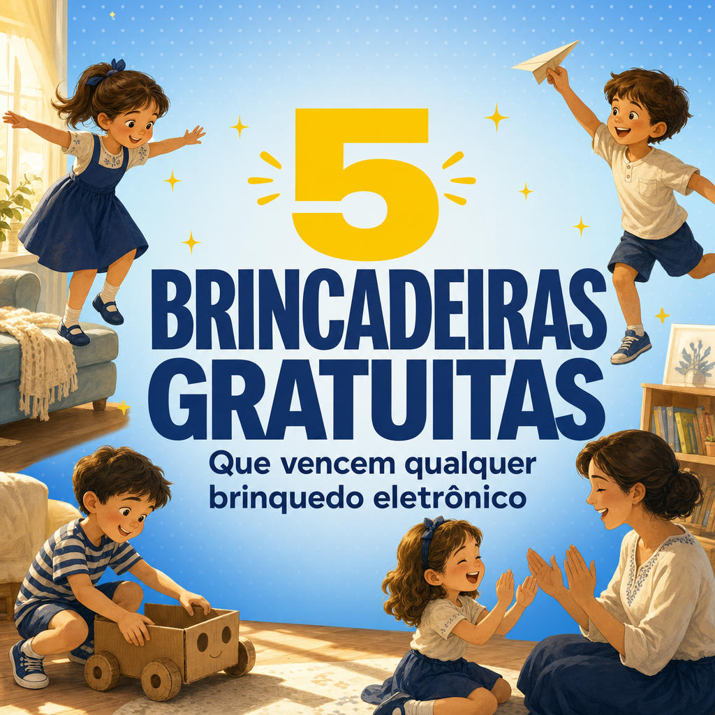 5 brincadeiras gratuitas — zero custo, zero tela, vencem qualquer eletrônico