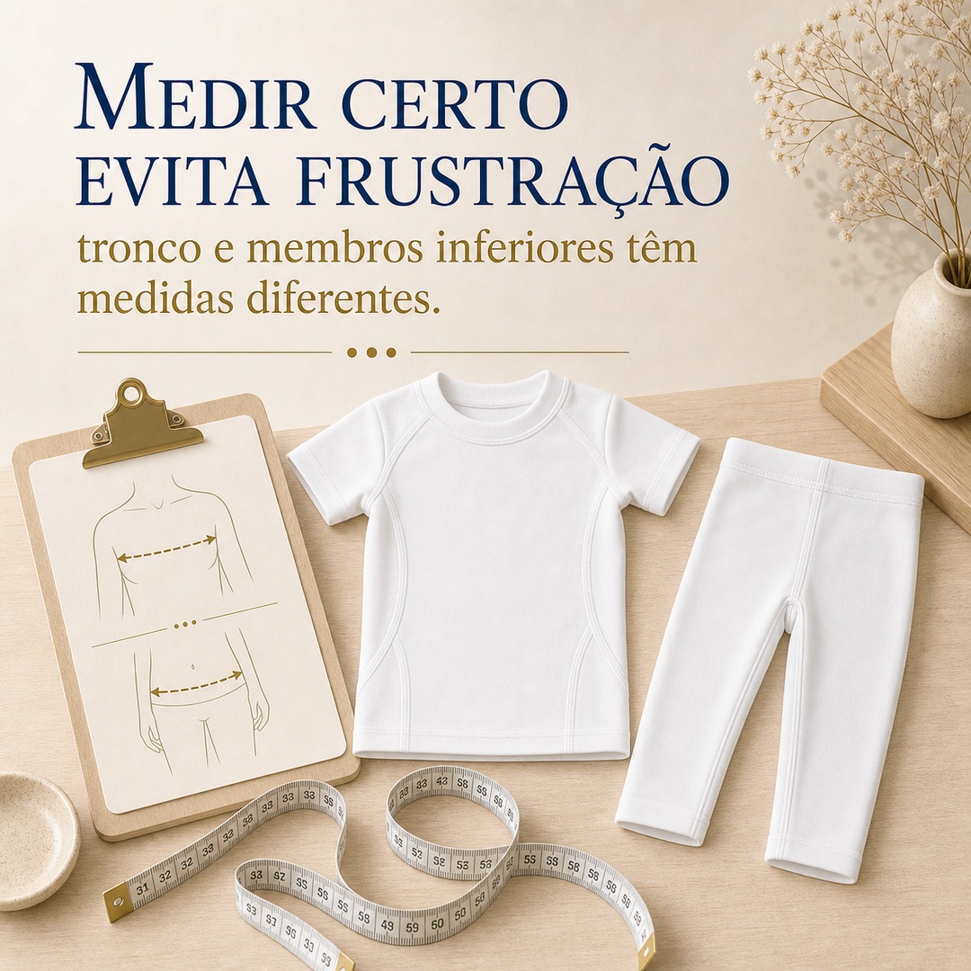 fita métrica e produto ZIG com checklist de medida segura