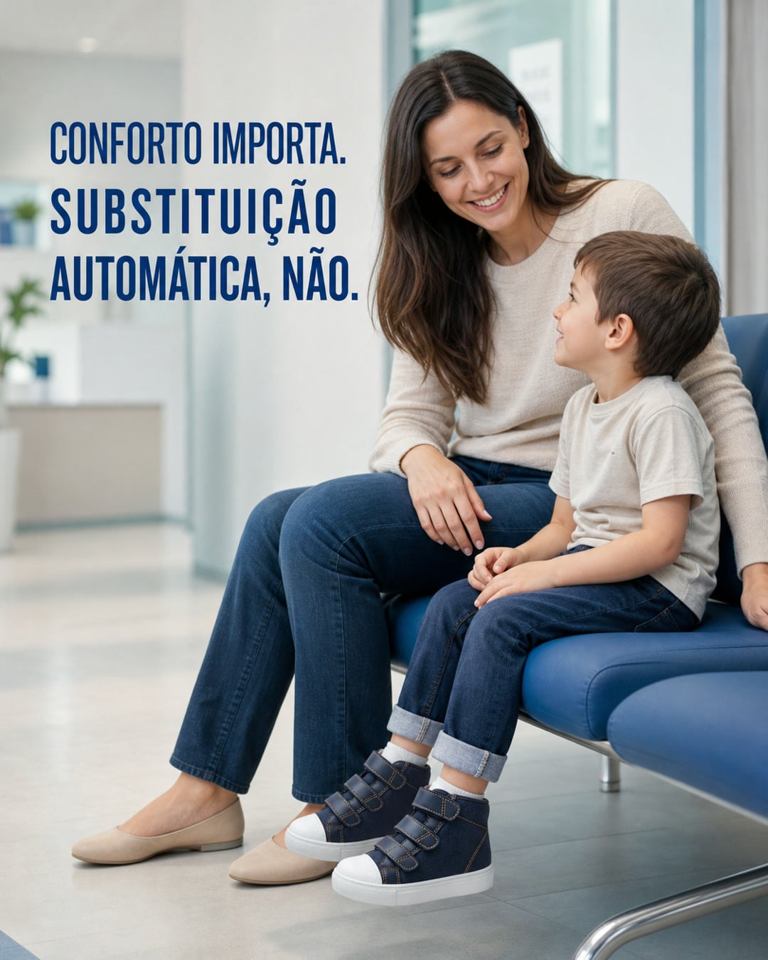 Orientação de que conforto não torna Blue e órtese equivalentes